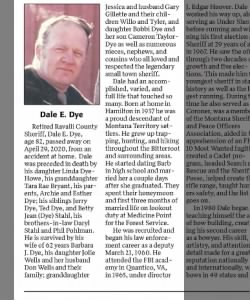 Obituary for Dale E. Dye